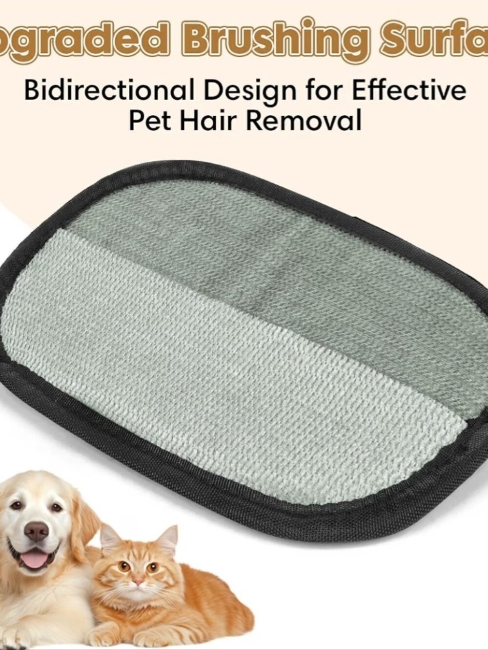 2 PACK- Pet Hair Remover Glove, Electrostatic Laundry Fur Remover, Multi-Surface - Picture 4 of 7